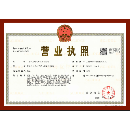 广东汉立电气科技有限公司营业执照
